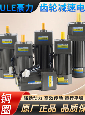 豪力调速减速电机传送输送带小型机一体单相齿轮220V可调变速马达