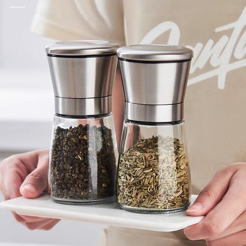 胡椒研磨器手动海盐花椒粒撒料罐黑白胡椒粉磨粉神器研磨瓶调料罐