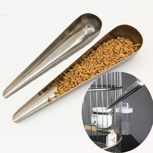 鸟用加食器加食勺喂食器不锈钢鹦鹉食勺八哥食勺食铲鸟笼用具用品
