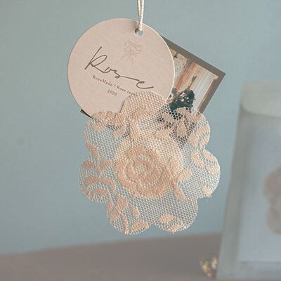 薄款乳贴防凸点乳头贴透气夏季蕾丝十字形一次性胸贴女隐形