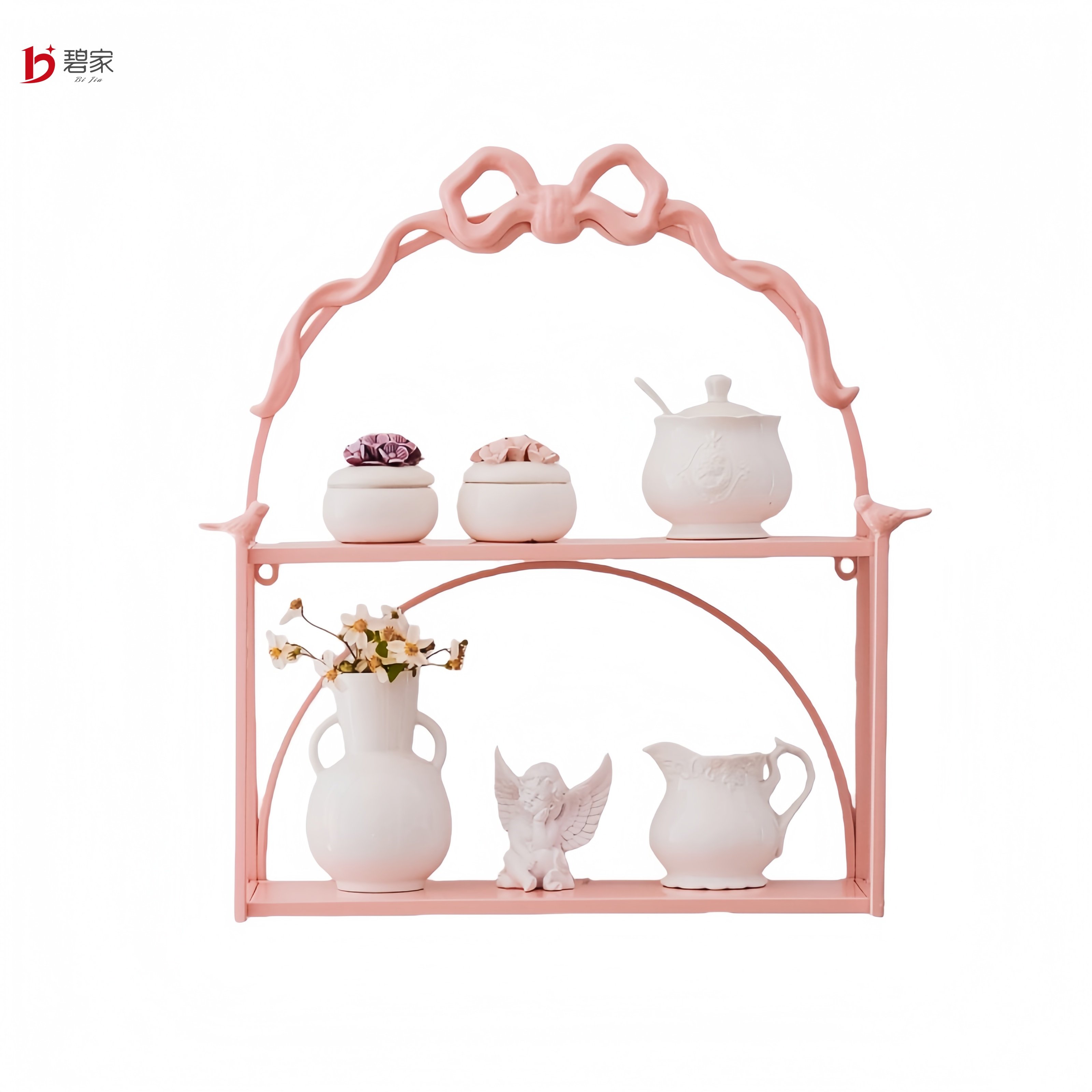 蝴蝶结铁艺桌面置物架收纳架墙上壁架厨房浴室阳台储物架杯架层架,住宅家具,搁板/置物架/家用陈列架,淘宝优惠券,粉丝福利购,淘宝优惠卷
