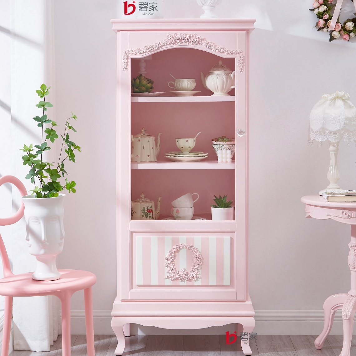 法式餐边柜陈列柜子Lolita手办柜
