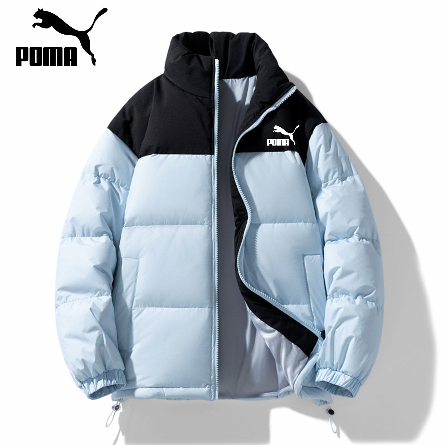 2026立领拼接羽绒服女冬季新款白鸭绒时尚休闲加厚保暖时尚外套男,女装/女士精品,羽绒服,淘宝优惠券,粉丝福利购,淘宝优惠卷