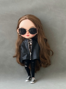 blythe小布娃娃衣服ob24巴比可儿 fr azone6分ob27皮夹克外套