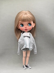 blythe小布娃衣ob24ob27 pp fr芭可比儿19关节体娃衣卫衣外套