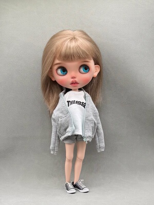 blythe小布娃衣ob24ob27 pp fr芭可比儿19关节体娃衣卫衣外套