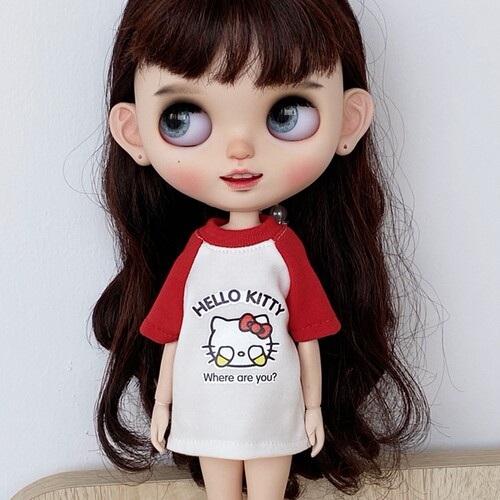 blythe娃衣ob24 19关节体azone 芭可比儿 licca娃娃衣服 插肩卫衣