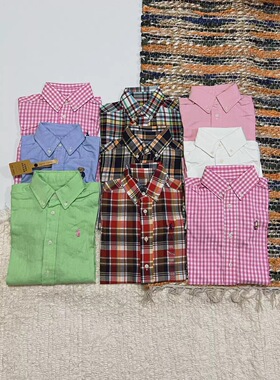 Choice.i Girl 男童女童大童小马纯色衬衫 格子衬衫 亲子