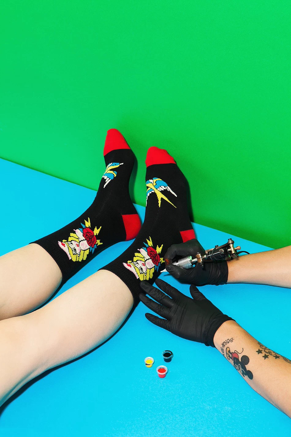 设计师袜牌Relaxsocks 纹身袜 长筒精梳棉袜 潮袜 男女 哇塞袜