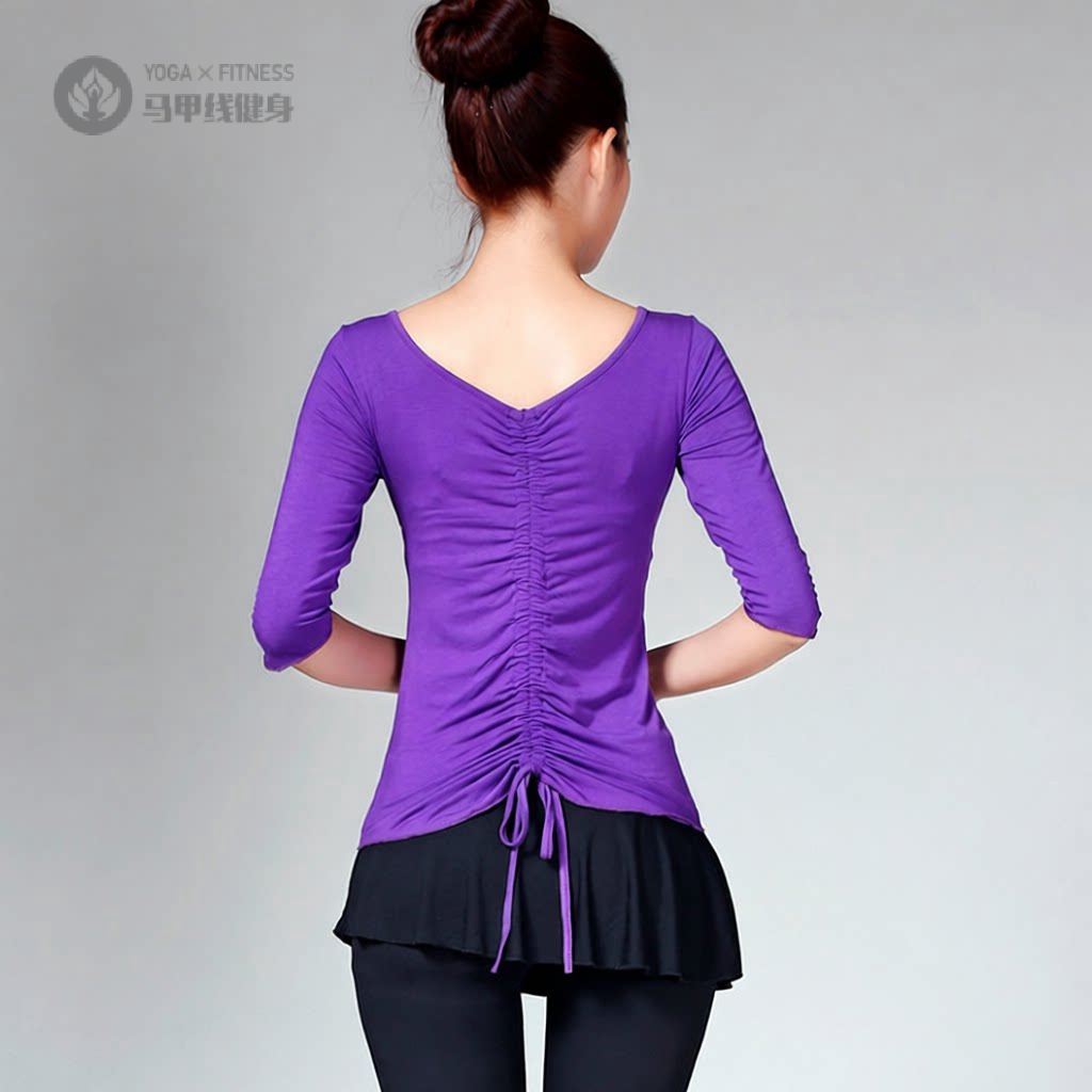 瑜伽服上衣女健身房运动上衣修身跑步服舞蹈练功服形体服