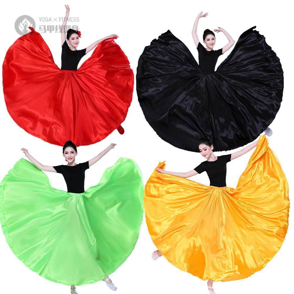 民族风舞蹈大裙摆练功服