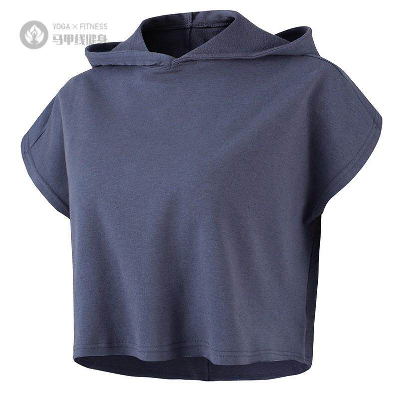 连帽运动短袖女时尚健身上衣舒适显瘦短款训练跑步瑜伽服春秋