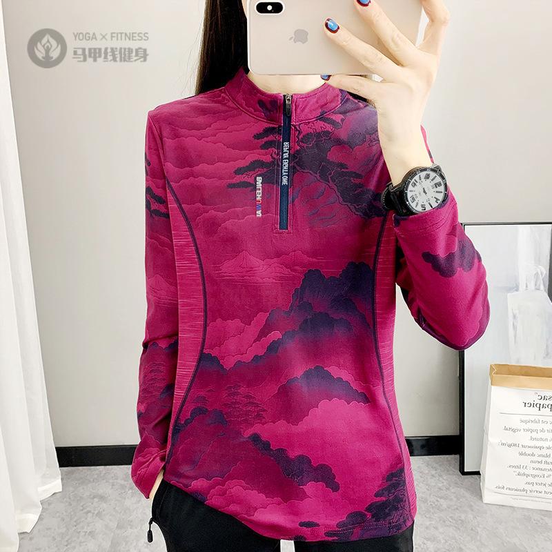 2333印花新款德绒双面磨毛打底衫