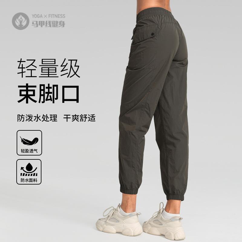 新款户外宽松束脚中腰工装裤女款