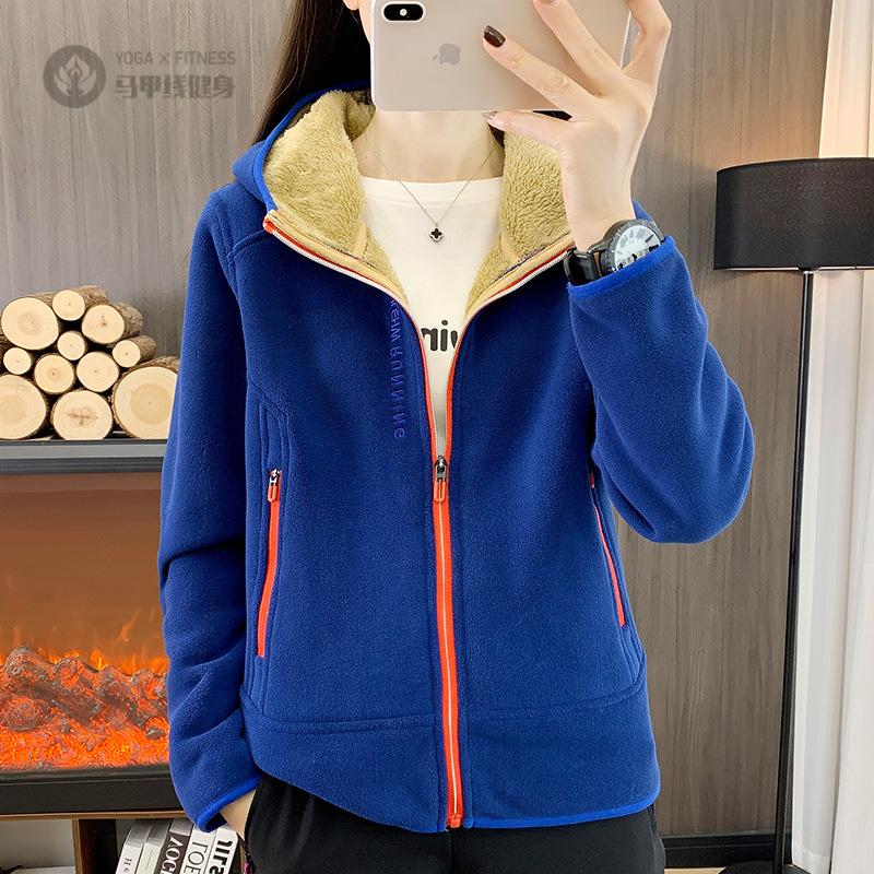 23R003抓绒衣女秋冬新款加厚女士