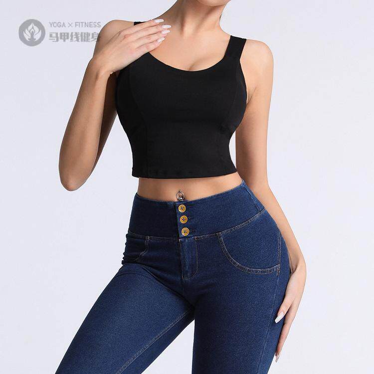 美背运动内衣背心式跑步高强度防震聚拢瑜伽服文胸外穿潮