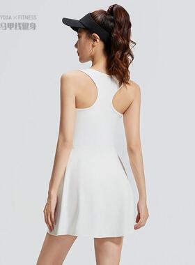 拉链网球连衣裙女绝美enni网球服防走光胸垫高品质羽毛球服