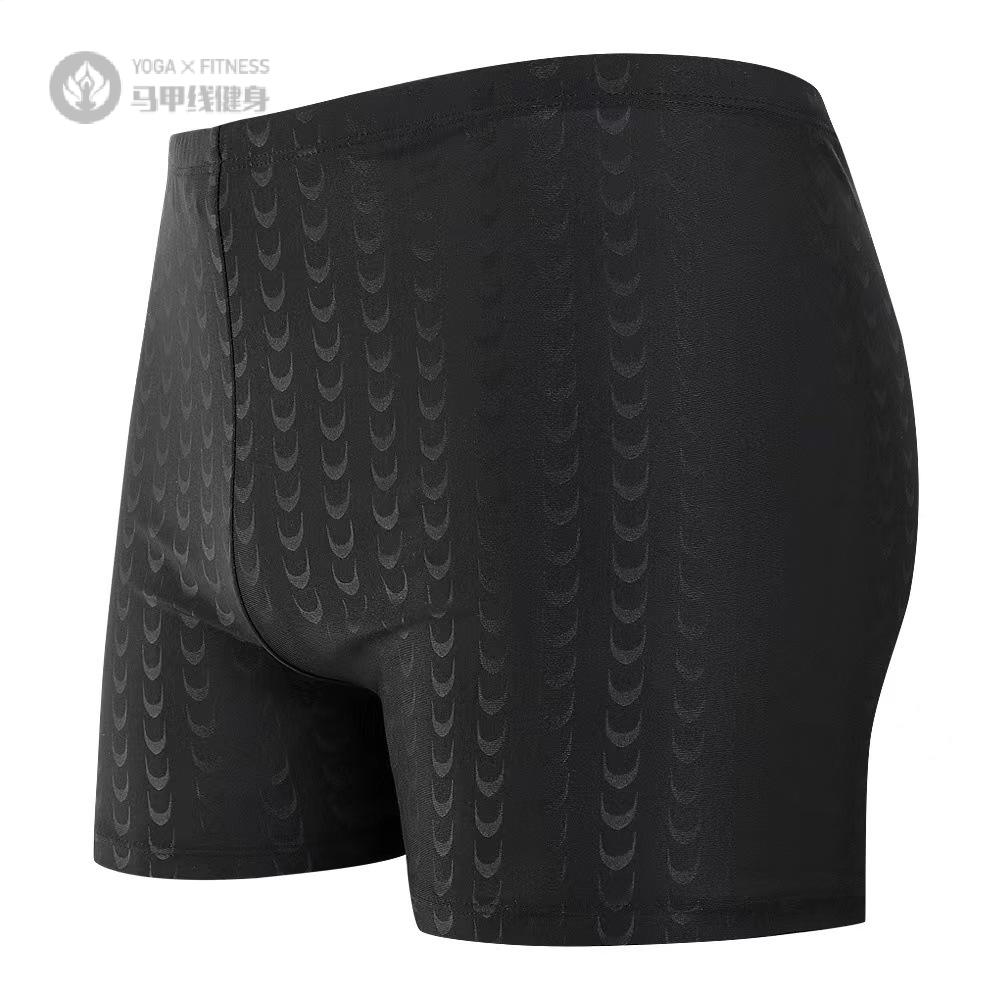 新款男士游泳裤防尴尬透气高腰保守温泉泳衣沙滩裤休闲短裤泡温泉