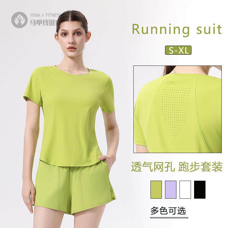 感运动套装女跑步速干宽松健身房训练服专业瑜伽服晨跑羽毛球