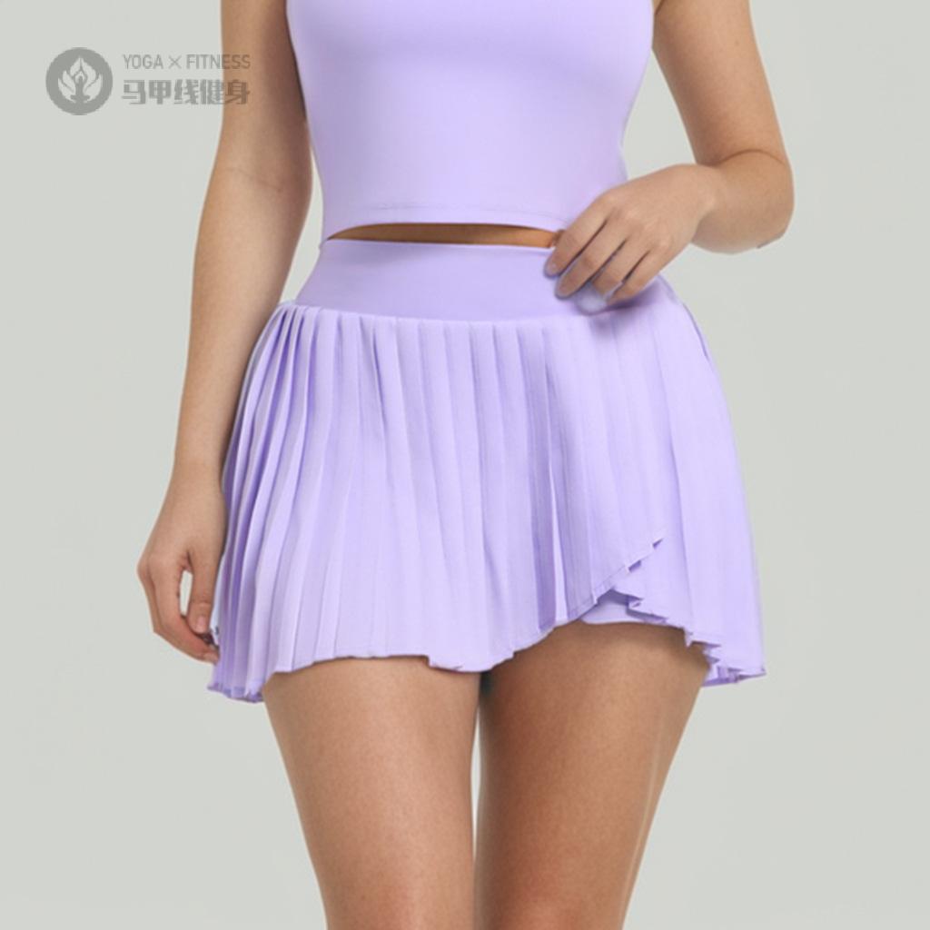 新款百褶网球短裙裸感户外休闲