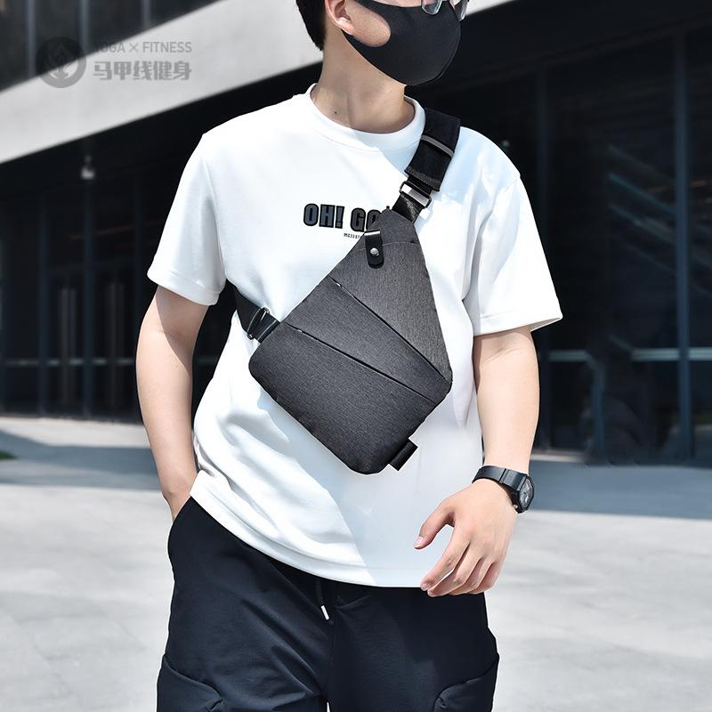 新款欧美战术风男士斜跨胸包｜大