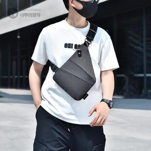 新款战术胸包欧美男士胸包男款时尚斜跨包大容量多口袋单肩包涤纶