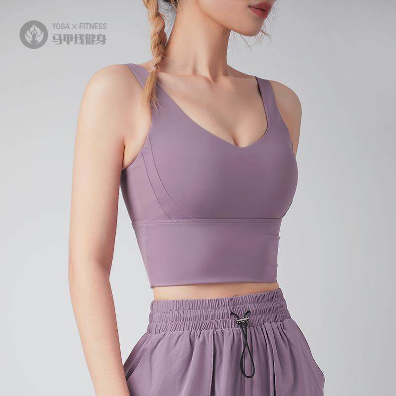 一体式运动内衣高强度防震瑜伽背心高腰宽松裤女休闲长裤健身套装
