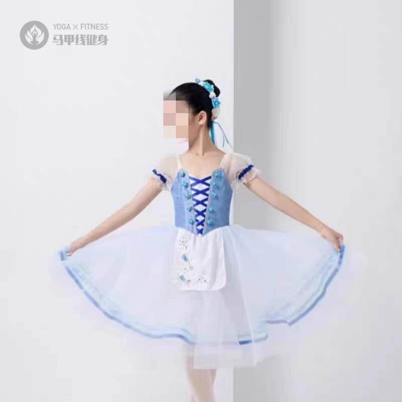 儿童芭蕾舞裙蓬蓬裙演出服短袖纱裙六一儿童节小风筝舞蹈表演服