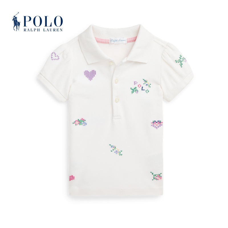 Ralph Lauren/拉夫劳伦婴童 24年早春刺绣弹力网眼布Polo