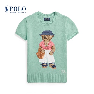 24年春Polo Ralph 拉夫劳伦女童 RL41685 Lauren Bear棉质针织衫