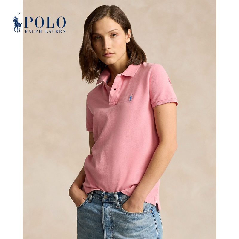 Ralph Lauren/拉夫劳伦女装 24年夏经典版棉网眼布Polo衫