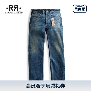 复古五口袋版 RRL男装 款 型镶边牛仔裤 经典 RL90192