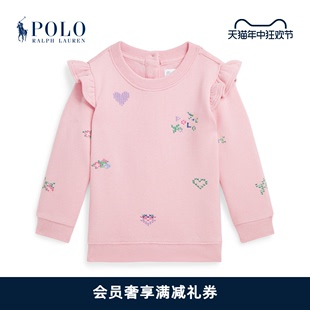 24年早春刺绣褶饰运动衫 Ralph Lauren 拉夫劳伦女婴 RL40973