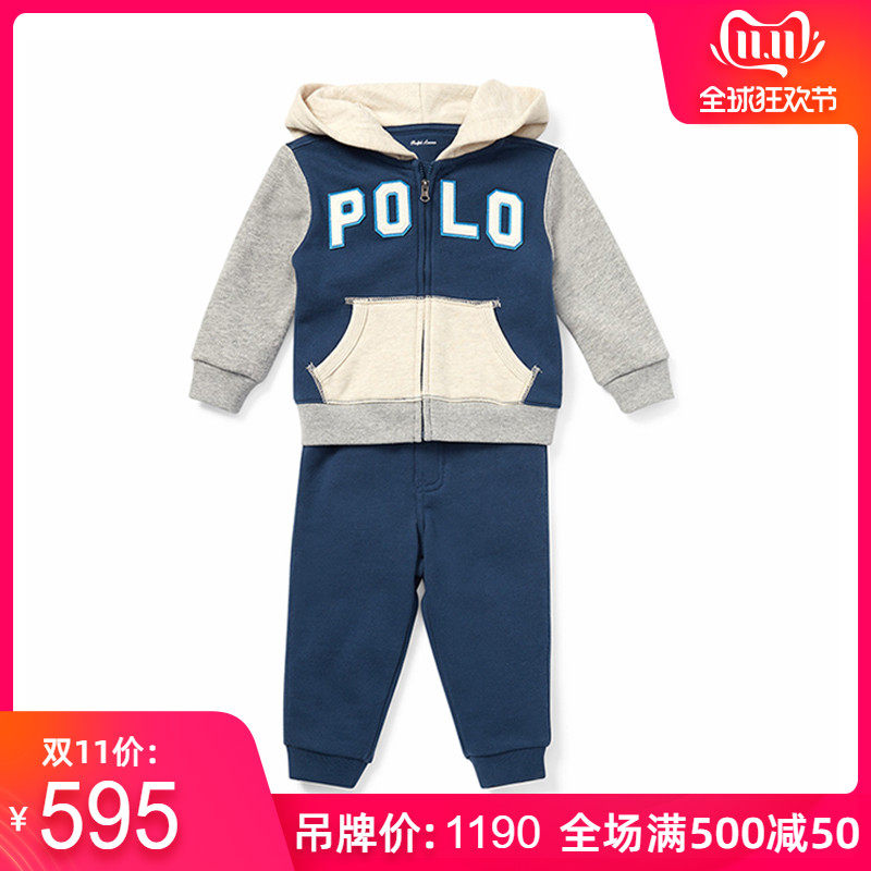 Polo Ralph Lauren男婴 经典款毛圈布连帽衫套装RL30214|msdalam kategori Kanak-kanak/Bayi/Keluarga dipasang, Jumpsuit/mendaki pakaian/Romper - dari Buy2taobao.com untuk memberikan perkhidmatan ejen Taobao profesional membeli