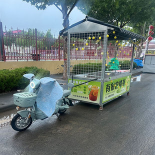 餐车连接杆电动车小吃车牵引杆摩托车拖挂摆摊夜市小推车拖挂配件