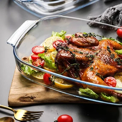 透明/菜盘长方托盘菲内克斯烤盘钢化玻璃微波炉耐热Fenix