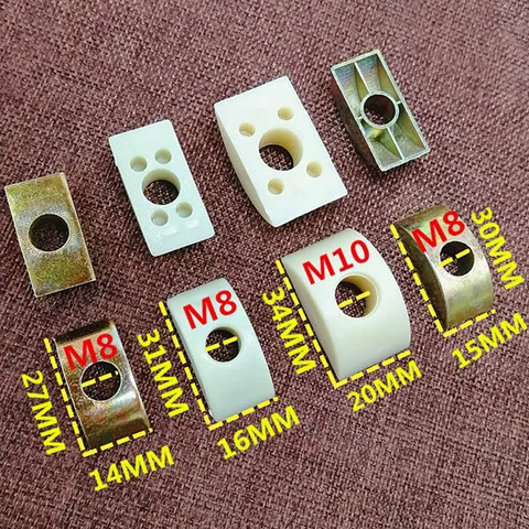 实心铁月形垫片M8M半月垫月牙10垫配件半月家具合金螺母塑料五金