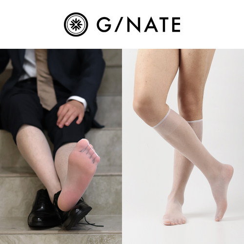 及图GNATE 3双正装丝袜男士日系舒适西装商务袜绅士薄款性感白袜