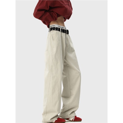 日系弯刀裤子男款2025春秋季新款