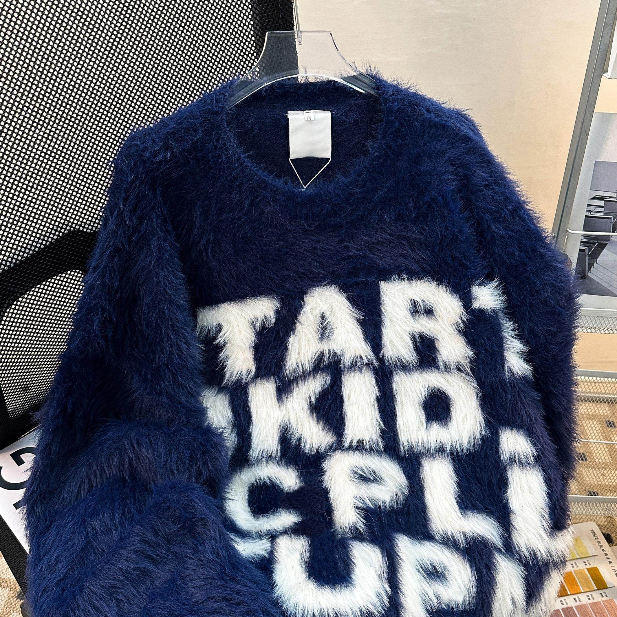 秋冬款水貂毛慵懒风毛衣男女宽松美式复古潮牌情侣针织衫上衣外套,男装,针织衫/毛衣,淘宝优惠券,粉丝福利购,淘宝优惠卷