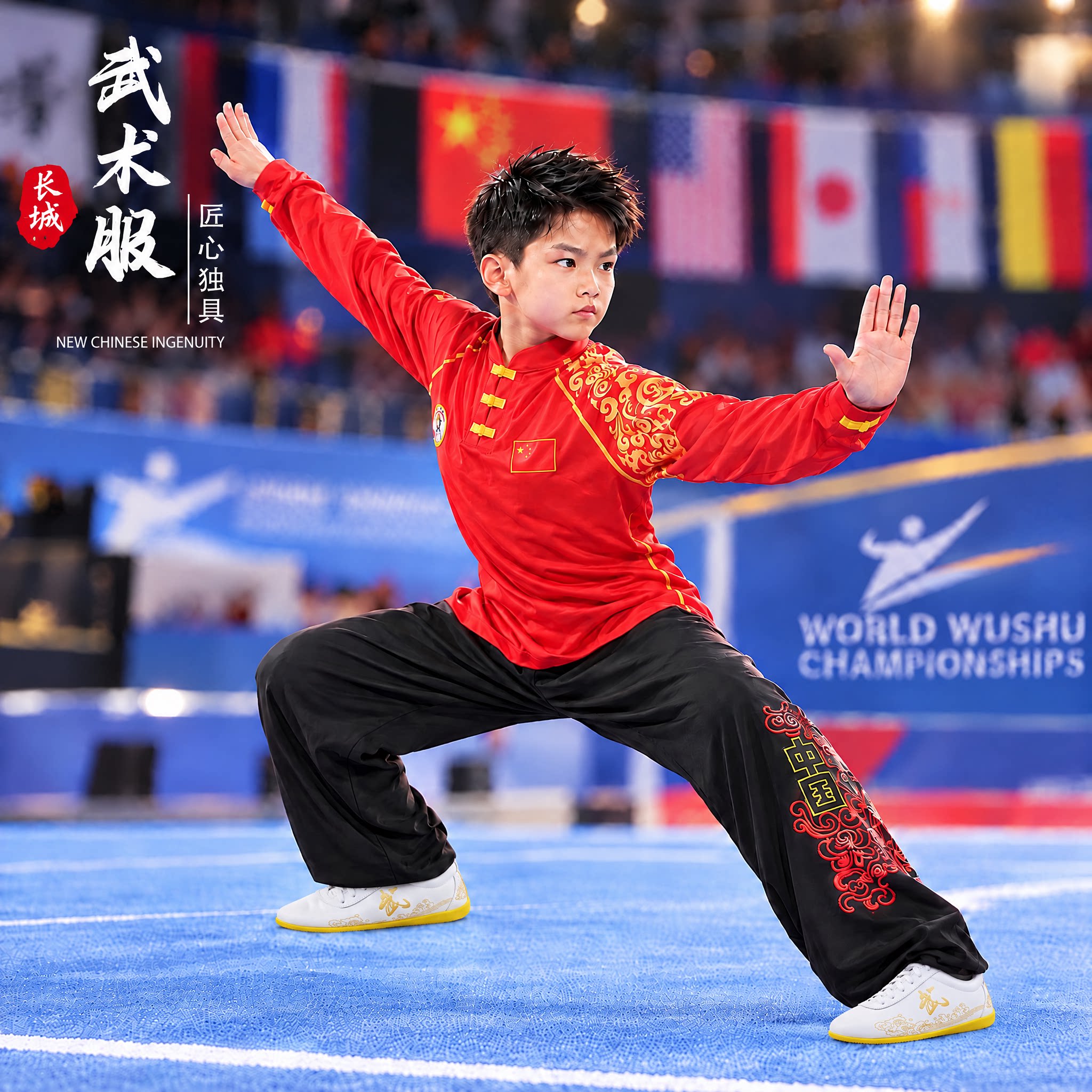 武术训练服冬季长袖儿童武术服男童表演服练功服装太极服女2026新