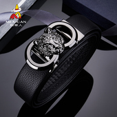 腰带纯牛皮商务自动扣正品 稻草人皮带男真皮休闲韩版 潮年轻人男士