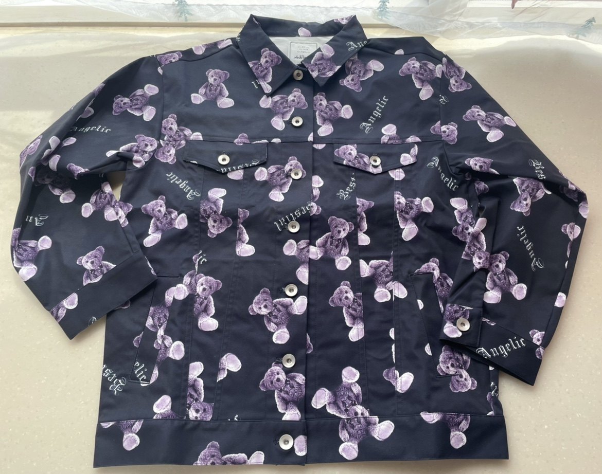 日本正品 Ank Rouge 小熊印花可爱原宿衬衫长袖外套