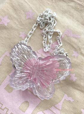 日本正品原宿 nile perch 可爱装饰爱心蝴蝶项链