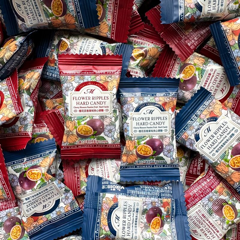 唯口爱樱花百香果味夹心硬糖结婚喜糖高颜值糖果网红零食伴手礼糖图片