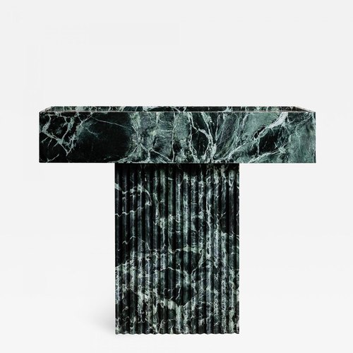 天然大理石设计师高定款普拉达绿成品洗手台样品房别墅售楼部