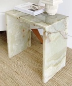 网红大理石边几玄关桌 玉石边几 桌子 天然青玉 MystiX