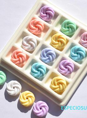亚克力马卡龙彩色扁圆线圈散珠子
