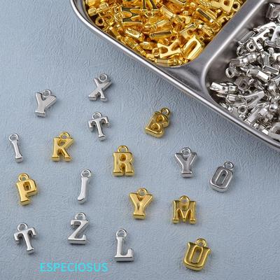 双色电镀英文字母珠子挂件散珠子