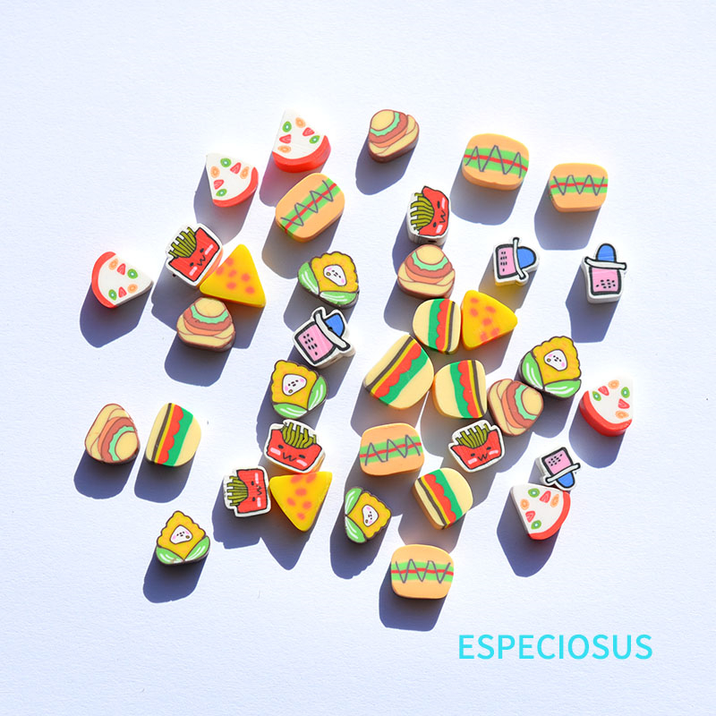 ESPECIOSUS软陶卡通汉堡散珠子